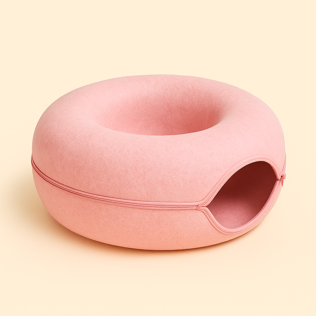 SnuggleNest™ The Ultimate Cozy Donut Bed for Happy Cats
