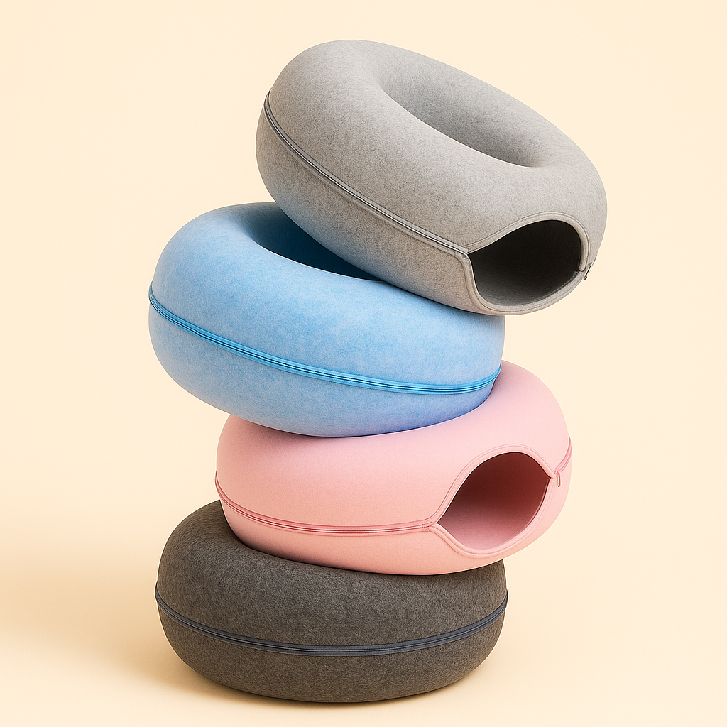 SnuggleNest™ The Ultimate Cozy Donut Bed for Happy Cats